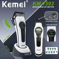 Kemei Hair Trimmers Professional Hair Clippers F1 -Super Engine Motor with External Brushless Trimmer for Men KM-1593 KM-1595