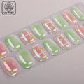 16 Strips No Bake Gel Nail Stickers Ready to Ship Floral Rose Rainbow Star Green Plaid Brown Marble Gold Foil UV Free HEMA Free MegaBDM