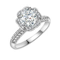 New GRA Certified Moissanite Diamond Statement Jewelry Sterling Silver Women Unique Engagement Ring Destiny Jewellery