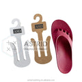 Custom Logo Recycled Eco Friendly Thickened Cardboard Hanger Slippers Shoes Hook for Modern Wardrobe Display