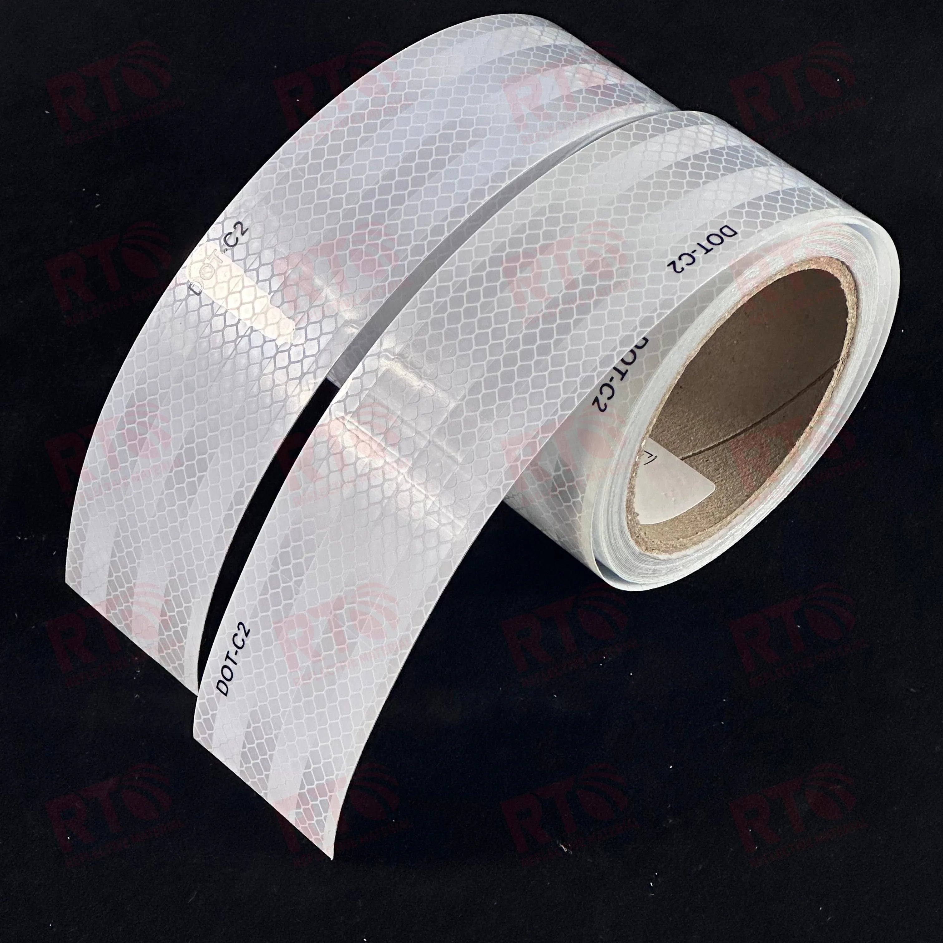Commercial Grade Microprismatic White DOT C2 Vehicle Conspicuity Marking Tape 5CMX50M Reflect Warning Truck Stickers Reflective