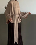 YKS011 Muslim Dress Wome Islamic Clothing Hijabs Traditional Long Belt High-end Business Style Design Dignified Elegant Workers MegaBDM