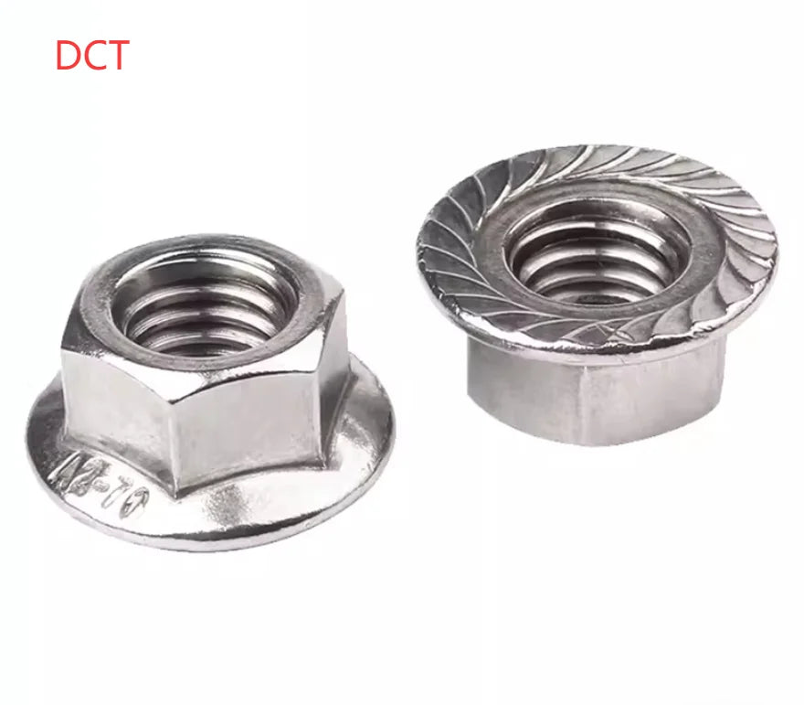 DIN6923 Stainless Steel Hex Flange Nut with Zinc Plated Finish