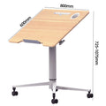 Height Adjustable Sit Standing Table Lifting Flipping Pneumatic Gas Spring Riser Mobile Painting Desk with Lockable Wheels