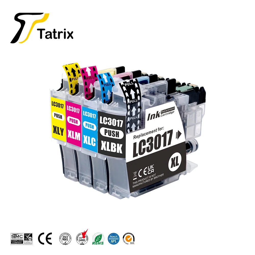 Tatrix brother LC3017XL lc3017 US Inventory Compatible Ink Cartridge for MFC-J5330DW MFC-J6530DW MegaBDM