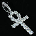 1.5 Inch Moissanite Cross Pendant Hip Hop Style Round Brilliant Cut Vvs Moissanite 925 Silver Fine Pendant Jewelry