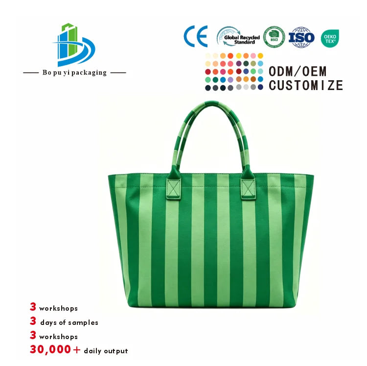 Custom Letter Canvas Tote Shoulder Bags with Inside Zipper Pocket Large Capacity Eco Handbag Ribbon Shopping Bag MegaBDM