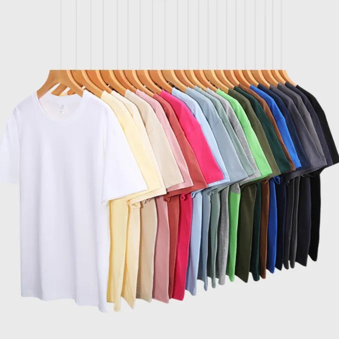 Bangladesh China Factory Price 200g Pure Cotton Crew Neck Short Sleeve T-Shirt Loose Fit Custom Work Uniform Cultural T Shirt