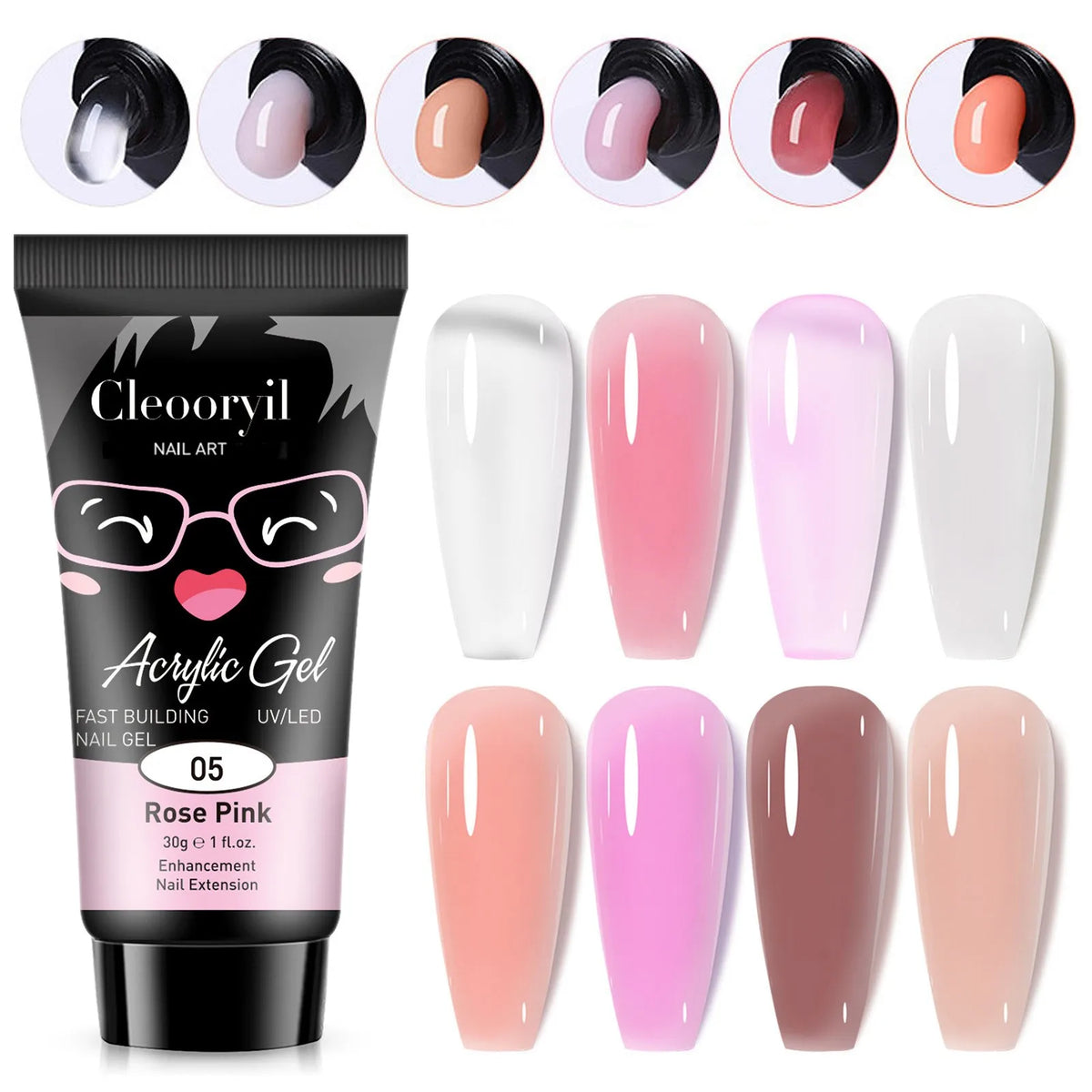Nail Extension Glue 12 Color Quick-drying Extension Glue Nail Treatment Crystal Nail Extension Glue Light Therapy Extension Glue MegaBDM
