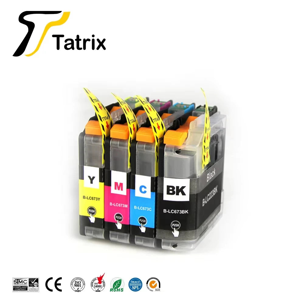 Tatrix LC673 Compatible Color Ink Cartridge LC673 for Brother MFC-J2320 MFC-J2720 LC673 673 MegaBDM