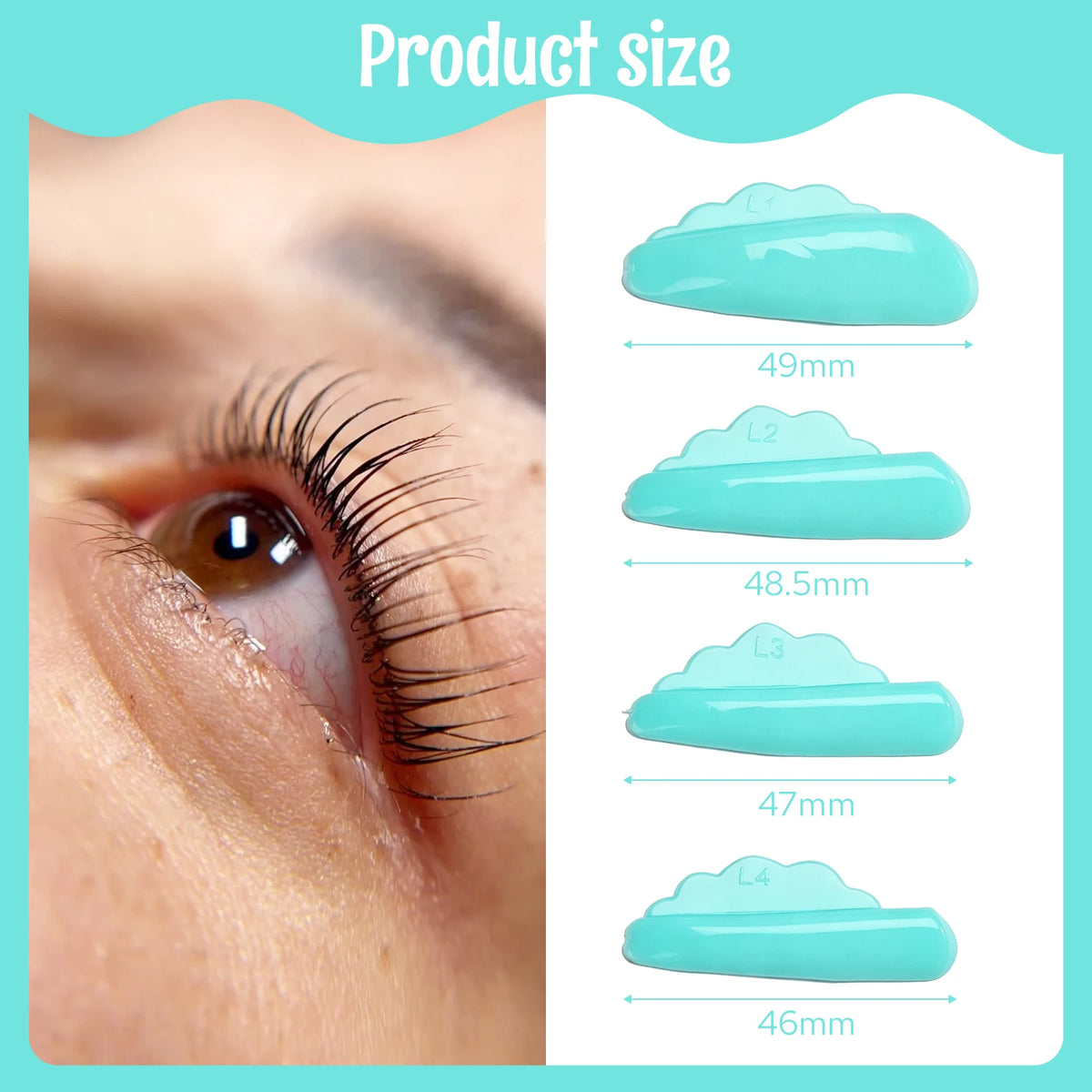 Professional Salon Self Adhesive v Curl Korean Lash Lift shields Glueless Lash Lift shields Reusable Eyelash Perming Pads MegaBDM