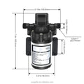 Mambaflo RV 33 Series Diaphragm Pump test Bench 3.3GPM Dc 12V 3M Suction Wate Rpump for Mobile Dining Car and Mobile RV