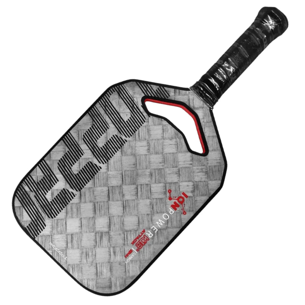 Brand New TOPPRO T7000 ION POWER ATTACK Carbon Fiber Pickleball Paddle Premium PU Grip 18K Silver Carbon Face Squash Balls