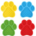 Custom Logo Portable Solid Pattern Silicone Waterproof Non-Slip Slow Dog Cat Pet Feeder Lick Bowl Mat No Spill Travel