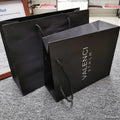 Luxury Eco-friendly Handle Ribbon Paper Shopping Bag with logo Dealer Shopping Paper Bag Shopping Bag Custom logo