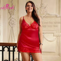 Wholesale 3 Colors Night Dress Above Knee Honeymoon Plus Size Lingerie Dress Nightwear Sexy Babydoll Lingerie for Women