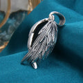 Vintage Luxury Pure Silver Angel Wing Necklace Pendant Jewelry Making Birthday Present Gift Sweater Chain