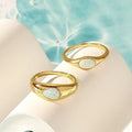 Nagosa Minimalist Jewelry 18k 14k Gold Vermeil 925 Sterling Silver Oval Opal Engagement Signet Rings for Women
