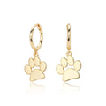 nagosa wholesale jewelry 18k gold vermeil 925 sterling animal puppy footprint drop hoop earrings