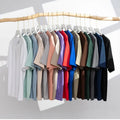China Bangladesh Factory Price OEM Customized Logo Embroidery 240G Heavyweight Bamboo Cotton Loose Fit Crew Neck Mens T Shirt MegaBDM