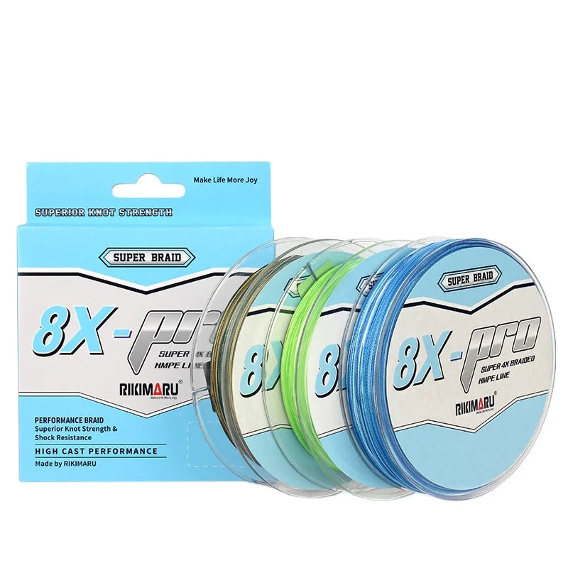 Custom 8x Pro 8 Strand 150m UHMWPE Premium Fishing Line  Strong High Density Pe Competition Line for Freshwater Manufacturer