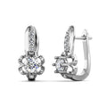 Innovative Formulated Mopissanite Diamond Jewelry 925 Sterling Silver Timeless Huggie Hoop Flower Earrings Destiny Jewellery