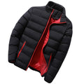OEM Custom Logo Embroidery Winter Thickened Cotton Coat Men's Stand Collar Zipper Cardigan Outdoor Large Size Jacket