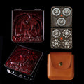 Red 7-Piece Foldable Dragon Spinner DND Polyhedral Metal Dice Set Eco-Friendly Pocket-Sized Durable Full D4-D20 Range Excellent MegaBDM
