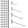 Chrome Metal Grid Panel Display Wall-Mounted Slatwall Hook for Retail Stores Shops Steel Iron Stainless Steel Carton Packing