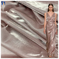 YX1387 China Top Quality Satin Fabric 130sgm Polyester Champagne Liquid Glossy Silk Satin Fabric by the Yard MegaBDM