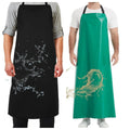 Waterproof PVC Black Heavy Duty 41.3 Inch Chemical Resistant Eco-Friendly Adjustable Bib Chef Apron for Kitchen Dish Washing