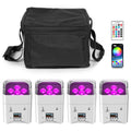 U`King 6X18W LED 6In1 Rgbwa UV Par Light Remote Control Battery Powered Par Light Wireless Dmx Rechargeable Stage Uplight MegaBDM