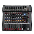 Depusheng DX8 Professional Performance 8 Channel Mixing Console Karaoke USB Live Interface DJ Audio Mixer
