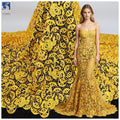 YX1551 Rose Floral Water Soluble Embroidery Lace Fabric 150GSM for Women's Dresses and Evening Gowns MegaBDM