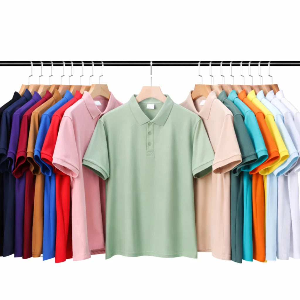 China Bangladesh Factory Price OEM Customize Logo Embroidery Kid Plus Size Short Sleeve Turn Down Collar Workwear CVC Polo Shirt