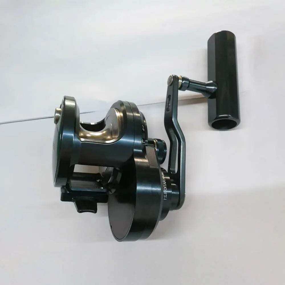 Deep Sea Fishing Saltwater Boat Big Game 6.2:1 Gear Ratio Metal Round Baitcasting Reel Spinning Drum Reel Jigging Reel for GT