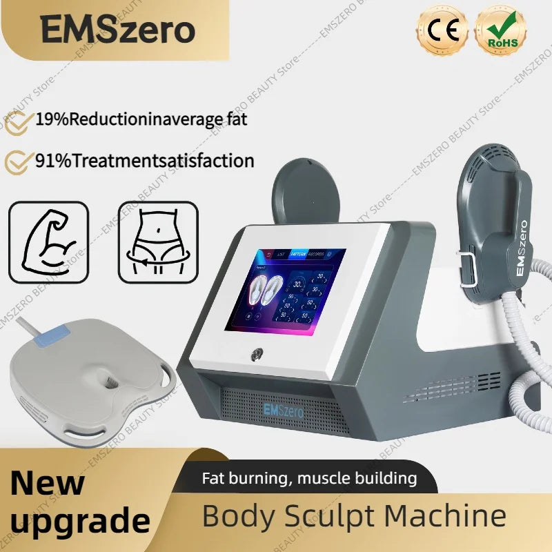 EMSzero Sculpt Machine 15Tesla 6500w EMS RF Fat Slimming Burning Muscle Stimulation Body Sculpting 15 Electromagnetic Therapy