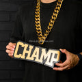 Custom Hiphop Big Necklace Foam Oversize Sport Jumbo Gold 3d logo Team Big eagles Turnover Fan Chain