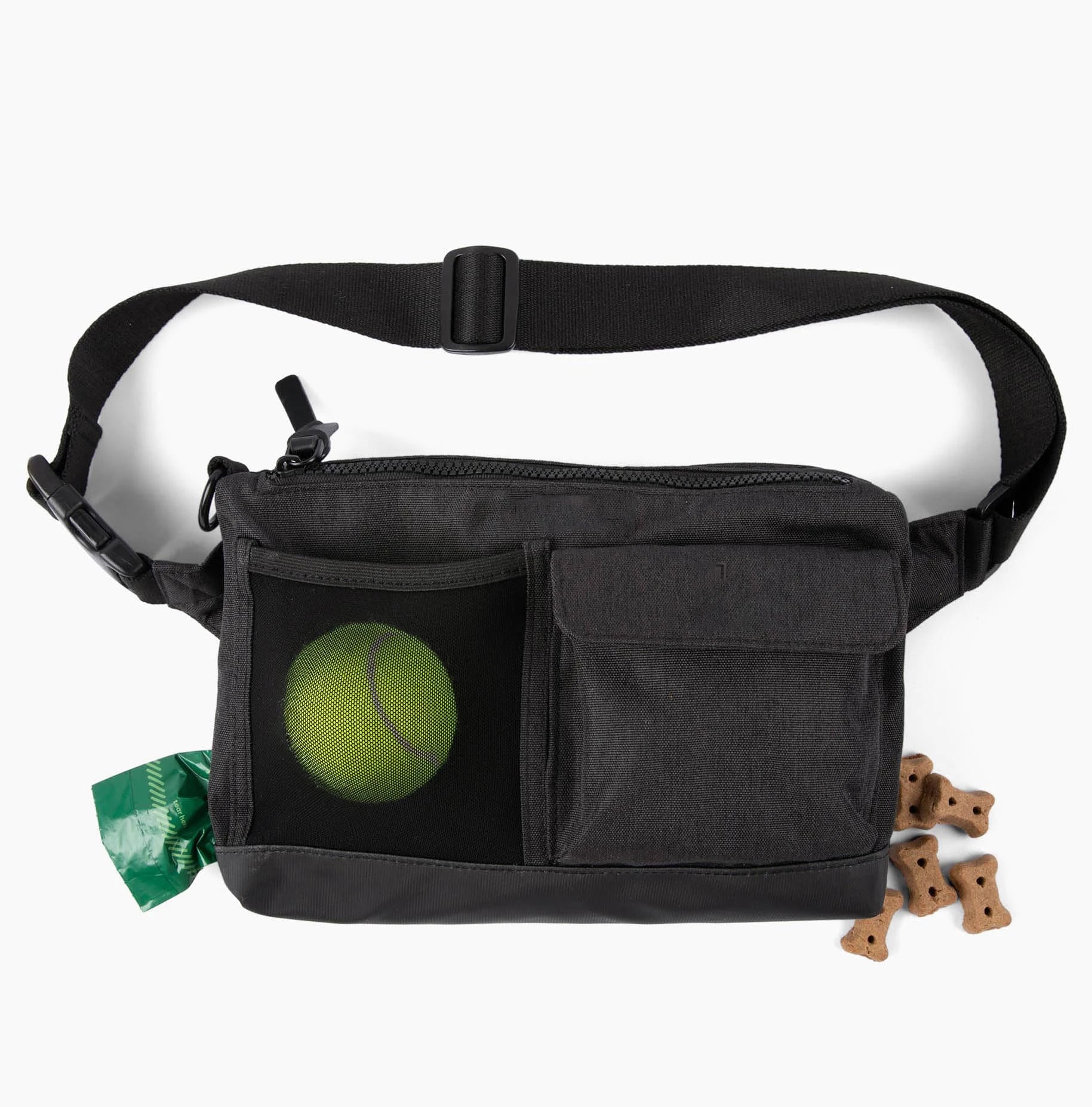 Custom Dog Poop Bag Holder Training Belt Hand-Free Fanny Pack with Polyester Material for Dog Walking & Outdoor Use