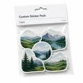 Custom Waterproof Eco-friendly Cartoon Sticker Pack UV Printed Self-adhesive Gloss Laminated OPP Bag Packaging MegaBDM