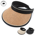 Unisex Embroidered Floppy Sun Visor Hat PVC Summer Sports Outdoor Activities Beach Vacation Cruise Fishing Cycling Casual Party