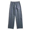 OEM custom logo embroidery printed design high-end pure linen summer trousers  loose wide-leg straight casual trousers