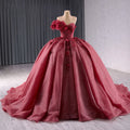 Jancember 241112 Glitter Red Empire Appliqued Flower Evening Party Women's Dresses
