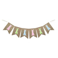 Rabbits Design Swallowtail Printed Party Banner Festive Holiday Bunting Decoration for Easter and Other Occasions