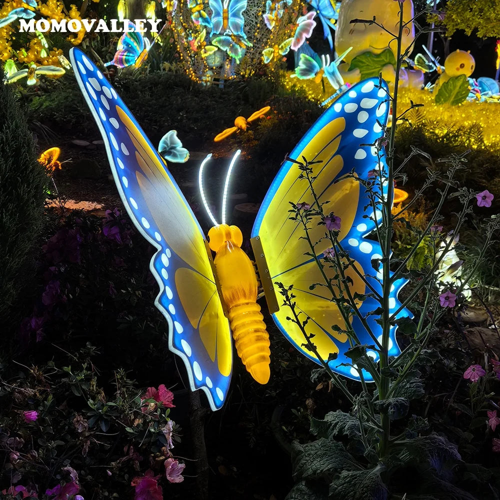 Momovalley Christmas Holiday LED Lighted Mechanical Purple Moving Unique Outdoor Decor Park Decoration