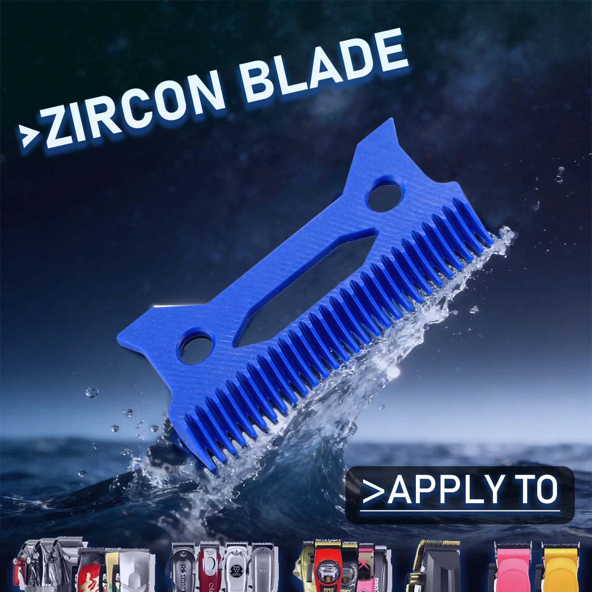 Zircon Long Teeth Moving Blade PHANTECHO for JUCAI JC06 8148 V003 R66 Madeshow Wmark CRUNCH Professional Clipper Replacement