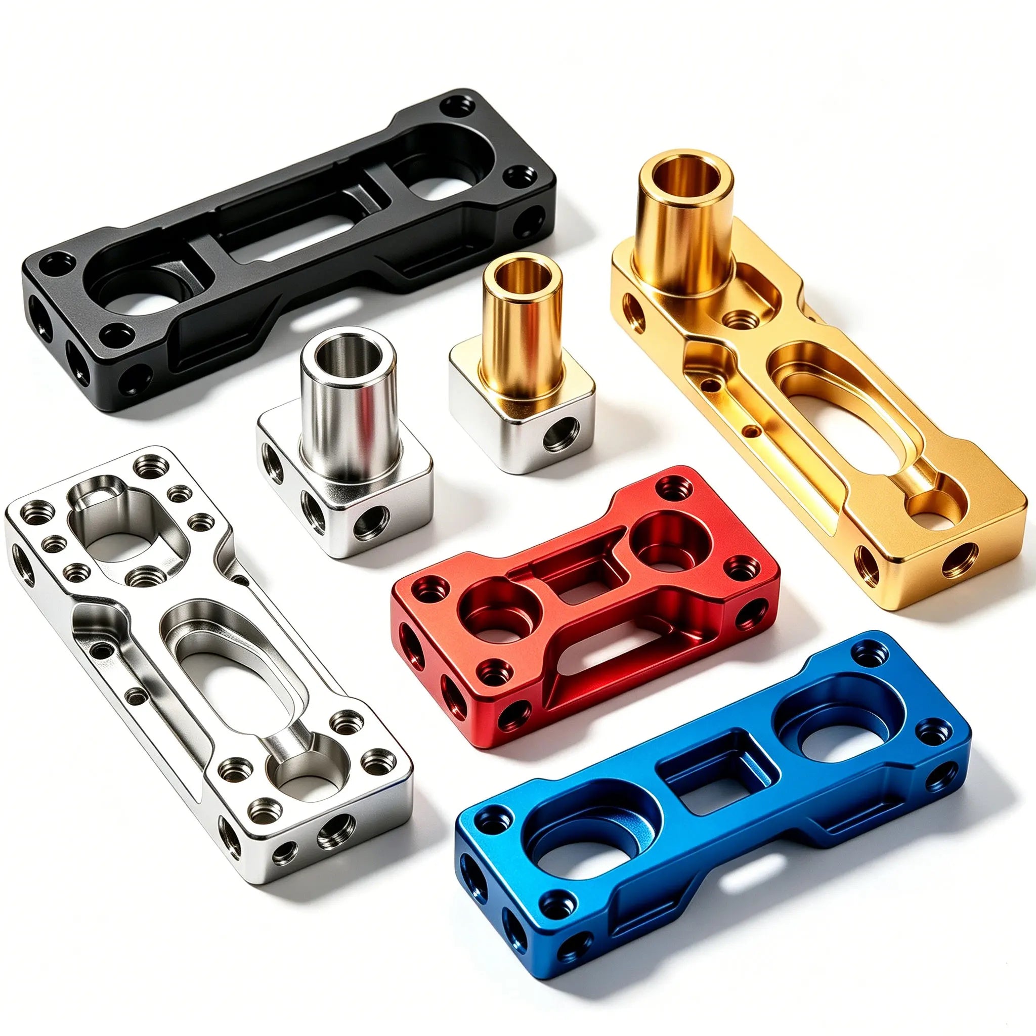 High Precision Stainless Steel 6061 Aluminum Brass Custom Anodized CNC Machined Parts with Wire EDM