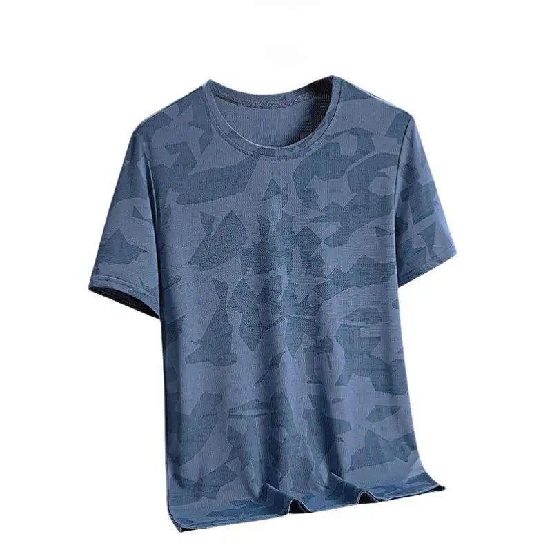 OEM Factory Polyester Camouflage Short Sleeve T Shirt Mens Summer Wear Resistant Ice Silk Quick Dry Sportswear T Shirt