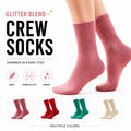 Sock Custom Gold Silver Yarn Blended Thin Anti-Bacterial Mid-Calf Four-Season for Socks Multi-Color Options Womens MegaBDM