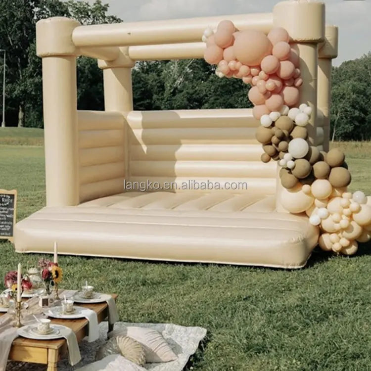 Factory Custom Tan Commercial Rental Commercial Inflatable Castle Jumping Bounce House for Weddings
